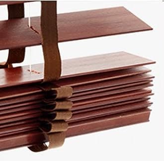 Blackout Venetian Blinds, Real Wood Blinds for Windows, Indoor and Outdoor Horizontal Blinds, 60/70/80/90/100/110cm Wood Venetian Shades,WxH-50x80cm/20 * 31in