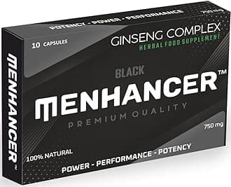 Enhance Your Performance - Extra Strength Performance Enhancing Pills, Stamina Endurance Booster Black Supplement Pills for Men - 10 Ginseng Capsules