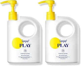 Supergoop! PLAY Everyday Lotion SPF 50 - Broad Spectrum Body & Face Sunscreen - Great for Active Days - Fast Absorbing, Water & Sweat Resistant - 18 fl oz - 2 Pack