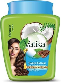 Hot Oil Hair Mask - Tropical Coconut & Castor Oil & Multivitamin for Dry, Damaged, Nourishing & Strengthening, Deep Conditioning for Soft, Smooth - 500ml