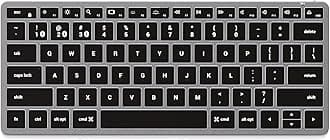 SATECHI Slim X1 Bluetooth Backlit Keyboard – Illuminated Keys & Multi-Device Sync – for M2/ M1 MacBook Pro/Air, M2/ M1 iPad Pro/Air, M2 Mac mini, iMac M1 (Space Grey)