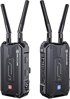Hollyland Pyro H Wireless HDMI Video Transmission System, Dual-Band 4K30/1080p60 1300ft Los Range 60ms Latency, Up to 4 Receiver, Smart Channel Scan, UVC Live Stream (1TX+1RX)