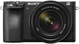 Sony a6500 Mirrorless Camera with 18-135mm Lens with LCD, 3", Black