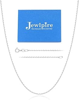 Jewlpire 1MM Italian Ultra Luxury Solid 24K Gold Over 925 Sterling Silver Chain Necklace for Women, Hypoallergenic Cable Chain Sturdy & Shiny & Thin Women's Chain Necklaces 16/18/20/22/24 Inch