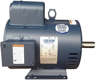5 HP Single Phase Leeson Electric Compressor Motor 184T Frame C184K17DB31A 230 V