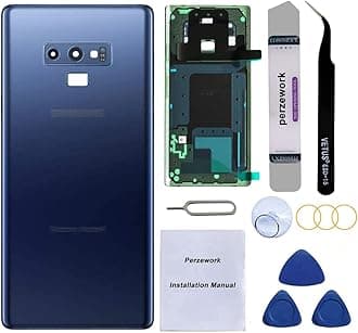 OEM Rear Back Glass Replacement for Samsung Galaxy Note 9 6.4 inches with Reparing Toolkit and Pre-Installed Adhesive (Ocean Blue)