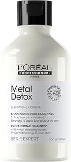 L’Oréal Professionnel Metal Detox Shampoo 300ml, Prevent Breakage and Colour Fade from Hard Water, Clarifying Shampoo, Sulphate Free & Vegan Shampoo, Prevent Damaged Hair