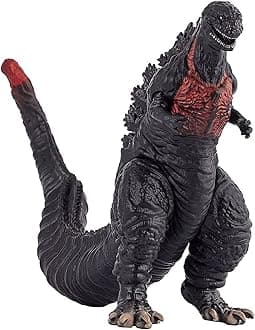 De-Lite™ Action Figures Soft Touch Vinyl Plastic Collectible Model Toys… (Shin MonsterGodzilla - Black (Red Spine), 17cm)