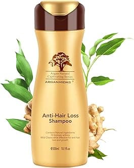 ARGANMIDAS Anti-Hair Loss Shampoo for Hair Growth and Thickening, Combats Hair Loss Caused by Perm and Pressure, Suitable for Men and Women, Delightful Fragrance