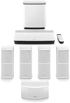 Bose 761682-1210 Lifestyle 600 Home Entertainment System, Works with Alexa, White