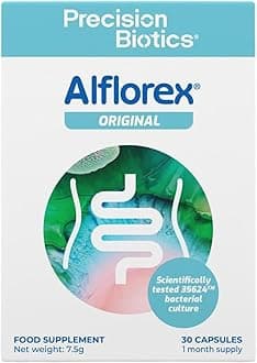 Alflorex Original - Daily Gut Health Probiotics Supplement with Unique Bifidobacterium Longum Bacteria Strain 35624 - Bacterial Cultures - 30 Capsules