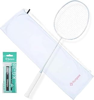 Badminton Racket Professional | Carbon Fiber Badminton Racket Set with Grip&Bag Pro Badminton Racquet Lightweight for Beginner, Intermediate Players Outdoor Games