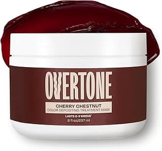 Overtone Semi Permanent Hair Color Conditioner, Cherry Chestnut, 8 oz, Nourishing, Damage-Free, Color Depositing Mask for All Hair Types with Shea Butter & Coconut Oil, Vegan & Cruelty-Free