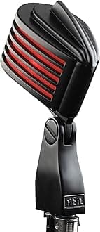 HEIL FIN-B-B BLACK MIC WITH RED LED MIC