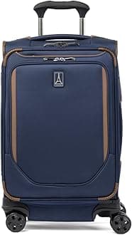 Travelpro Crew Classic Lightweight Softside Expandable Carry on Luggages, Patriot Blue, Carry On, Crew Classic Softside Expandable Luggage With Spinner Wheels