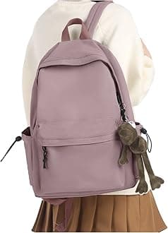 Backpack Lightweight bag Waterproof college backpack for cute Aesthetic backpack Casual Daypack for Men Women(Purple)
