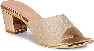 Smart & Sleek Women's Sequins Block Heels Fashion Sandals for Women & Girls latest Collection & stylish Comfortable-AB34