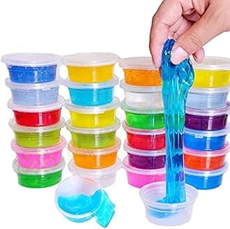 Generic Multicolor Slime Kit - Soft & Jelly-like Slime Toy - Pack of 6 - Unisex - All Ages - Stress Relief & Creative Thinking - Birthday Gift - Action Theme