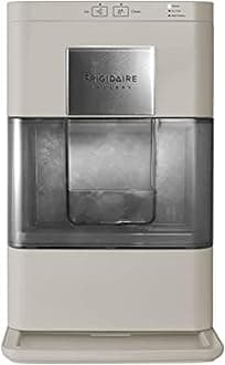 Frigidaire Nugget Ice Maker, Countertop Ice Machine with Transparent Window, Sonic Ice Maker with 44 lbs. Capacity, Auto Self Cleaning Ice Maker Machine, 2.0 Gen, Cream - 16.75D x 11.75W x 20.25H