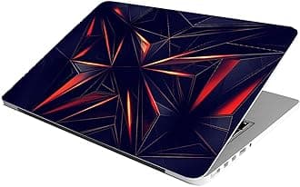 Laptop Skin Stickers Bubble-Free HD Quality Sticker for Laptops Upto 15.6" Compatible with Apple/Dell/HP/Lenovo/Acer/Asus/Sony (Dustproof|Waterproof|Scratchproof|Reusable) - RED Star