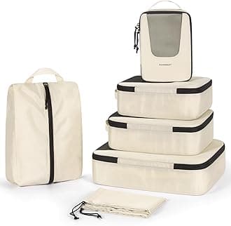 Compression Packing Cubes for Travel, 6/5/4set Lightweight Packing Organizers, Summer Travel Essentials Suitcase Organizer Bags Set