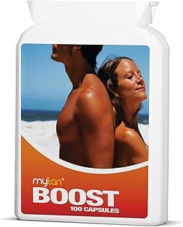 Boost Tanning Tablets | 100 Sun Tan Pills | All Natural Tanning Pills | Tanning Accelerator | Tan Booster