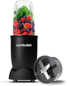 blender 600 Series Starter Kit in Black - 4 Piece Set - Nutrient Extractor High Speed Blender - 600W - Quick & Powerful - Kickstart Your Morning - Great for Smoothies