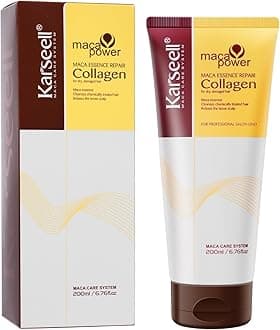 Collagen Hair Treatment Deep Repair Conditioning Argan Oil Collagen Hair Mask Essence for Dry Damaged Hair All Hair Types 200ml