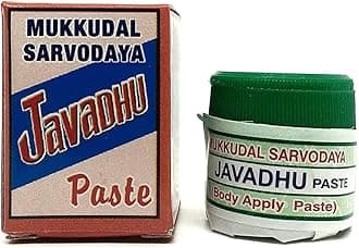 Saara HERBAL FRESH Mukkudal Javadhu Paste, 15gm for Cloth,Body & Pooja Javadhu Paste (Pack of 3x5g)