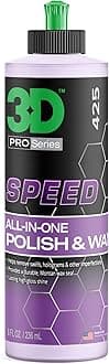 Speed All-In-One Polish & Wax – Scratch & Swirl Remover, Clear Coat Safe Paint Sealant – High Gloss Finish, Easy Application – 8oz – Made in USA