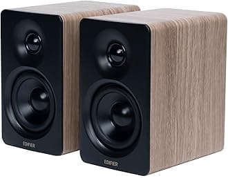 M60 Multimedia Speaker Bluetooth 5.3, 66W RMS, Hi-Res Audio & Hi-Res Wireless Audio, LDAC,3" Mid Bass & 1" Tweeter, USB-C & Aux Inputs, Compact Desktop Speaker – Classic Oak