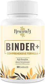 Resciency Detox Binder Supplement – Activated Charcoal, Zeolite, Bentonite Clay, Milk Thistle, Proprietary Blends - Liver & Gut, Max Absorption, 90 Vegan Capsules