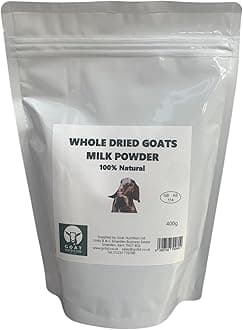 Whole Dried Goats’ Milk Powder 400g | Rich Creamy Taste & Natural Vitamins | Easy Mix Full Cream Goat Milk Powder | Resealable Pouch | Ideal for Yogurt, Cheese & Baking