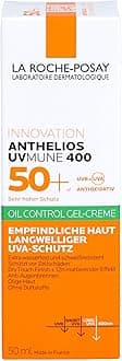 La Roche-Posay Anthelios UVMune 400 Oil Control Gel Cream SPF50+, Mattifying Sunscreen For Oily Blemish-Prone Skin, Airlicium Sebum Absorber, Ultra Long UVA Filter, Sweat Resistant, 50ml