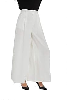 Tronjori Women High Waist Casual Wide Leg Long Palazzo Pants Trousers Regular Size