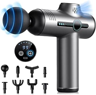 Kopeme Myofascial Release Gun, Handy Gun, Mini Myofascial Release, 99 Vibrations + 8 Heads Included, 2,000 mAh Large Capacity (8+ Hours of Continuous Usage), LCD Touch Control, Type-C Rechargeable