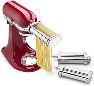 KSMPRA Pasta Roller & Cutter Attachment Set, Pack of 1, Silver