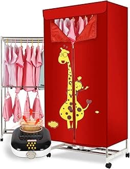 Portable Clothes Dryer, Steam Ironing Machine, Folding Wardrobe Electric Hanger Hot Air Ventilation Clothes Drying Rack Heating, Large Capacity Clothes Dryer, Power-off Protection,style3