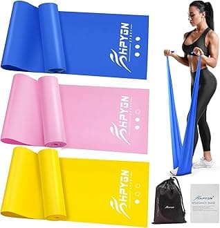 HPYGN EYOBE Resistance Bands Set, Exercise Bands for Physiotherapy, Strength Training, Yoga, Pilates, Stretching, Latex Free Elastic Band with Different Strengths