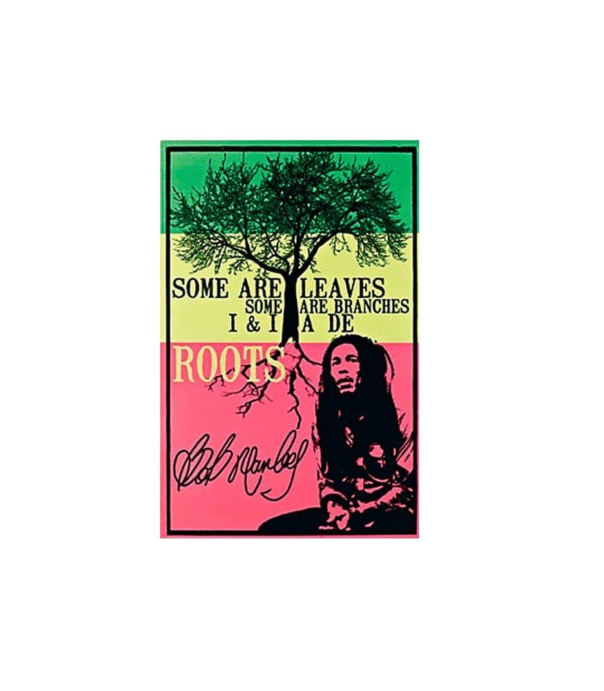 Bob Marley 'De Roots' Blacklight Responsive Poster