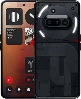 Nothing Phone (3a) 256 GB - mobile phone with 32 MP front camera, 30x ultra zoom, 50W fast charging and 6.77" FHD+ flexible AMOLED display - Black