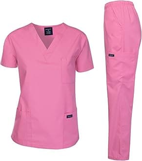 Dagacci Scrubs Scrub Set for Women and Men, Pink_Pink, XL