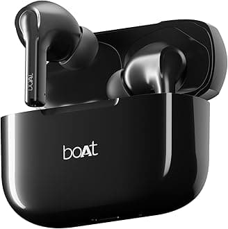boAt Airdopes 163 in Ear Wireless Earbuds with 40 HRS Battery, Fast Charge, 13mm Drivers, IPX5, Quick Touch Response Control (Active Black)