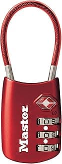 Master Lock 4688D Set Your Own Combination TSA Approved Luggage Lock, 1 Pack, Red