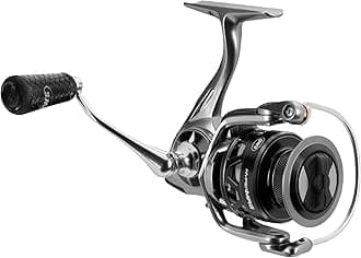 Lew's HyperMag Spinning Fishing Reel, 6.2:1 Gear Ratio, Right or Left-Hand Retrieve, Magnesium Frame, Premium 11 Stainless Steel Ball Bearings