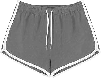 Athletic Shorts for Women Wide Leg Dolphin Hem Drawstring Elastic Waist Casual Summer Running Gym Workout Yoga Shorts