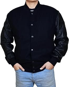 EASTIFIED Hotline Miami Varsity Letterman Brown Wool Letter B Patch Flight Bomber Jacket