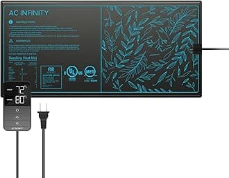 SUNCORE H3, Seedling Mat 10” x 20.75” with Digital Thermostat Controller for Exact Temperature Levels, Waterproof Heating Pad for Indoor Gardening, Hydroponics, Germination, Cloning