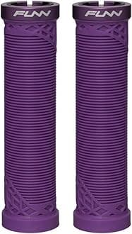 Hilt Mountain Bike Handlebar Grips with Single Lock On Clamp, Lightweight and Ergonomic Bicycle Handlebar Grips with 22 mm Inner Diameter, Unique Patterned Bicycle Grips for MTB/BMX