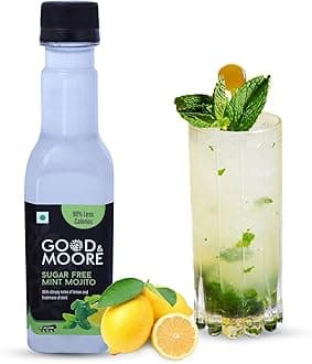 Sugar Free Mint Mojito Syrup Liquid | For Cocktail, Mocktail, Sodas, Ice-Teas And More | Diabetic Friendly | Concentrated Syrup | Ready To Mix | Premium Syrup, 250Ml